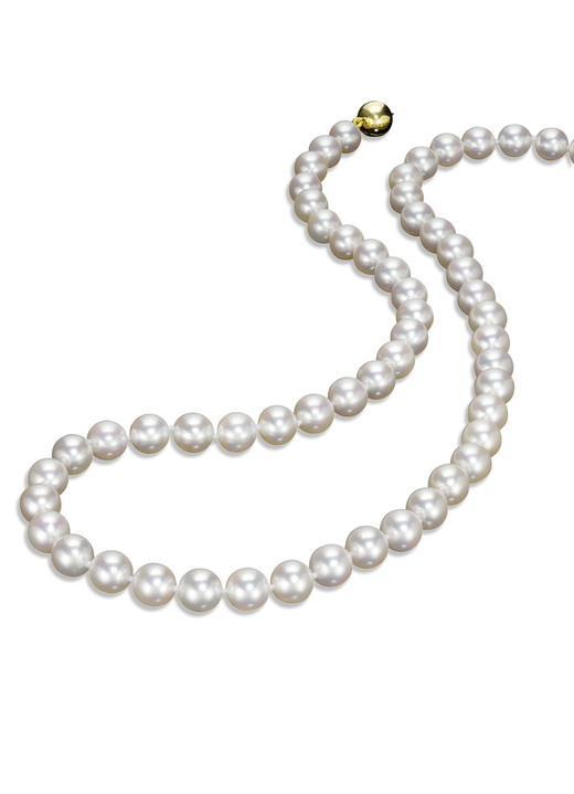 - Luxuriöse Halskette mit Akoya-Perlen, in Farbe  Ansicht 2