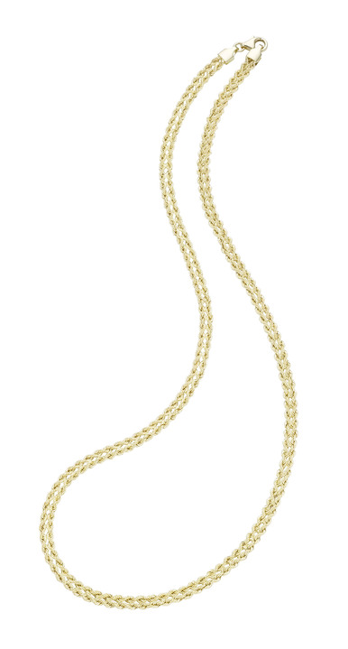 ohne Steine / mit Zirkonia - Kordelketten-Garnitur aus Gold 585/- fein Ansicht 3 ohne Steine / mit Zirkonia - Kordelketten-Garnitur aus Gold 585/- fein, in Farbe , in Ausführung Halskette Ansicht 3