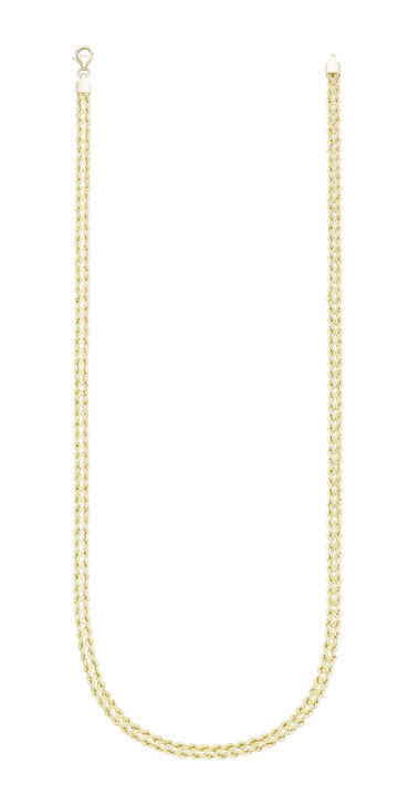 ohne Steine / mit Zirkonia - Kordelketten-Garnitur aus Gold 585/- fein Ansicht 2 ohne Steine / mit Zirkonia - Kordelketten-Garnitur aus Gold 585/- fein, in Farbe , in Ausführung Halskette Ansicht 2