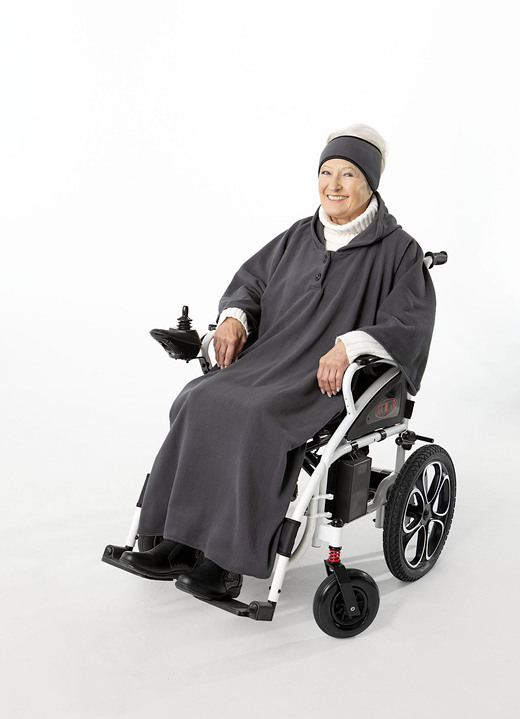 Bekleidung & Strümpfe - Fleece-Poncho , in Farbe SCHWARZ