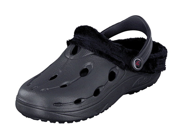 Hausschuhe - Dux Winter Clog: Ihr Lieblingsschuh bei kalten Füßen, in Größe 3XL bis XXL, in Farbe NAVY Ansicht 2