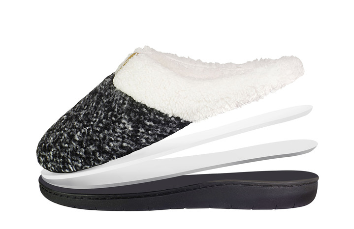 - Hausschuhe mit superweichem Fleece-Futter, in Größe 001 bis 005, in Farbe SCHWARZ Ansicht 2