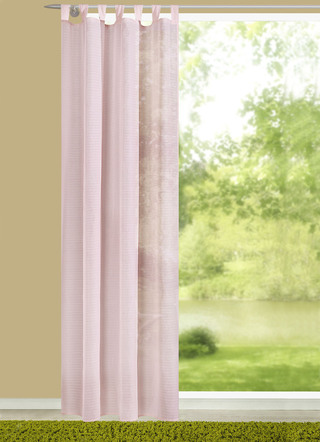 Halbtransparente Übergardinen mit eleganten Webstreifen