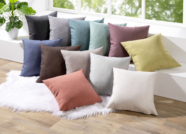 Kissenbezüge - Wohnaccessoires mit Fleckschutz-Ausrüstung, in Größe 101 (Sesselschoner, 48x150 cm) bis 915 (Stuhlkissen, 42x42x6 cm), in Farbe BRAUN Ansicht 2