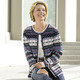 Jacken, Westen & Sets - Strickjacke mit Schurwolle – Farbe JEANSBLAU-GRÜN-MULTICOLOR – Ansicht 1 Jacken, Westen & Sets - Strickjacke mit Schurwolle, in Größe 038 bis 054, in Farbe JEANSBLAU-GRÜN-MULTICOLOR – Farbe JEANSBLAU-GRÜN-MULTICOLOR – Ansicht 1