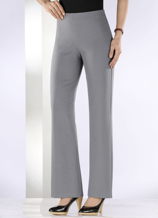 Hosen - Jerseyhose mit ausgestellter Fußweite Ansicht 3 Hosen - Jerseyhose mit ausgestellter Fußweite, in Größe 018 bis 092, in Farbe MITTELGRAU Ansicht 3