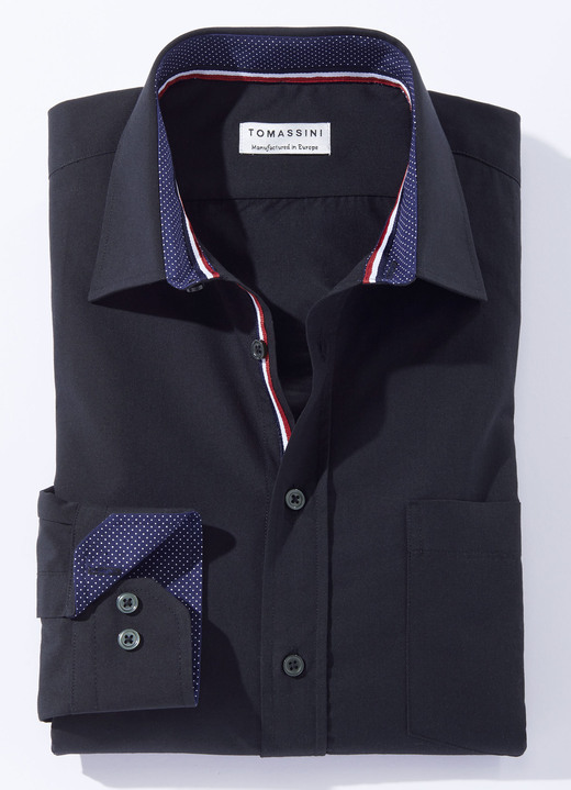 Hemden, Pullover & Shirts - Hemd in 4 Farben mit Brusttasche, in Größe 038 bis 048, in Farbe WEISS Ansicht 2