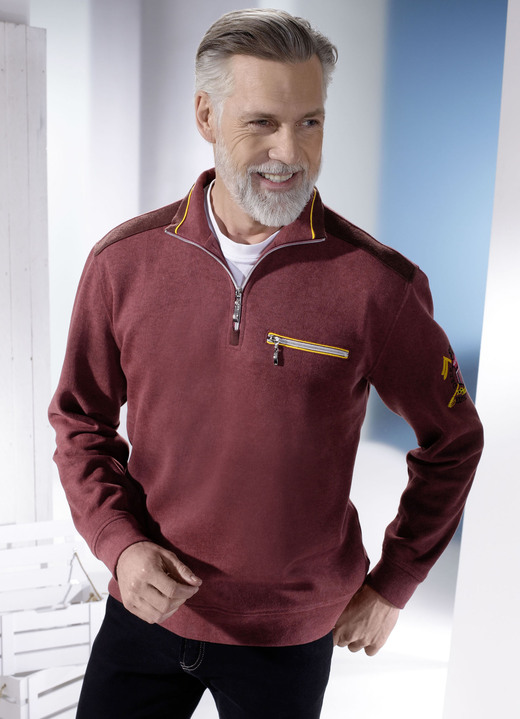 - Sweatshirt in 3 Farben, in Größe 046 bis 062, in Farbe ROSTBRAUN Ansicht 1