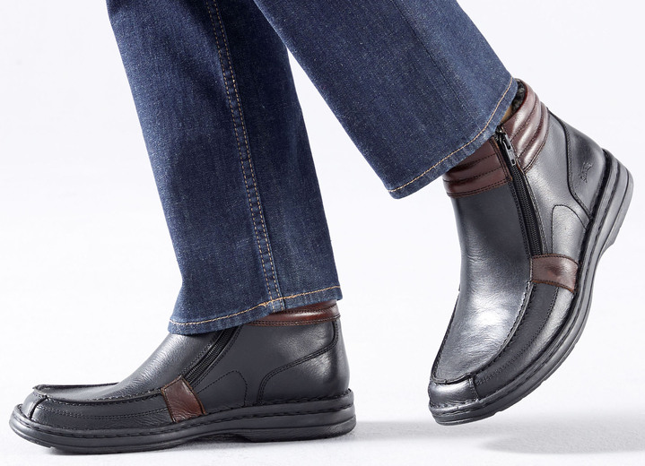 Stiefeletten - GINO GALANTE, gefütterte Herren-Boots, Winterschuhe, mit herausnehmbarem Fußbett, in Größe 040 bis 047, in Farbe COGNAC-MOKKA Ansicht 7