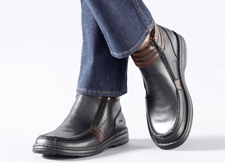 Stiefeletten - GINO GALANTE, gefütterte Herren-Boots, Winterschuhe, mit herausnehmbarem Fußbett, in Größe 040 bis 047, in Farbe COGNAC-MOKKA Ansicht 8