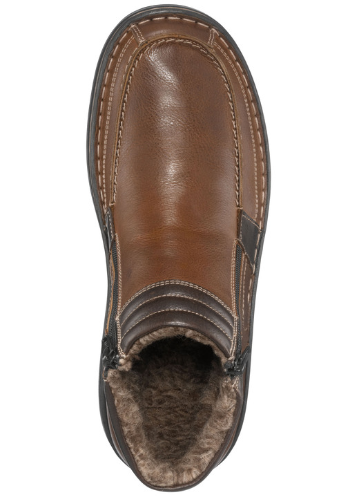 Stiefeletten - GINO GALANTE, gefütterte Herren-Boots, Winterschuhe, mit herausnehmbarem Fußbett, in Größe 040 bis 047, in Farbe COGNAC-MOKKA Ansicht 3