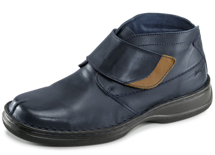 Stiefeletten - GINO GALANTE, gefütterte Herren-Boots, Winterschuhe, Weite K, mit herausnehmbarem Fußbett Stiefeletten - GINO GALANTE, gefütterte Herren-Boots, Winterschuhe, Weite K, mit herausnehmbarem Fußbett, in Größe 039 bis 046, in Farbe MARINE-BRAUN
