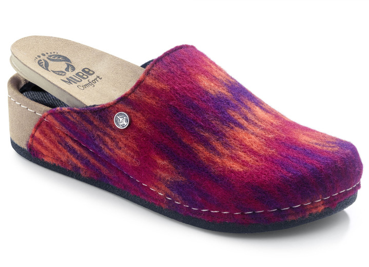 - Mubb Pantoffel aus Wollfilz, in Größe 036 bis 042, in Farbe ROT-BUNT Ansicht 2