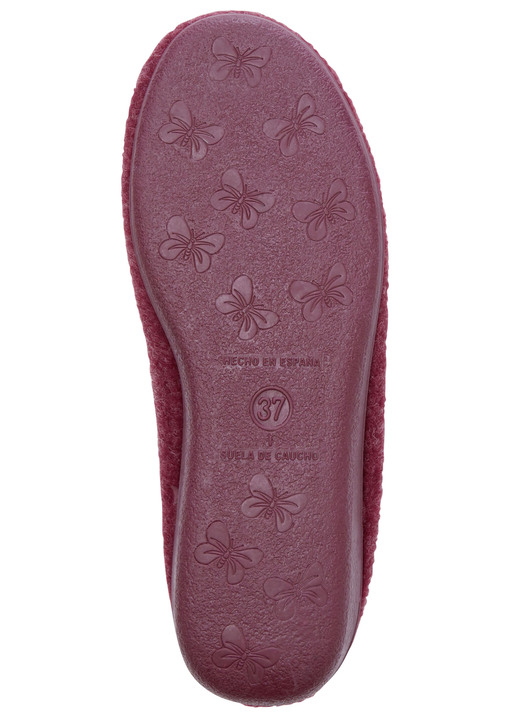 Hausschuhe - Laurina, warme Damen-Hausschuhe, mit Schurwolle, in Größe 036 bis 042, in Farbe BLAU Ansicht 5