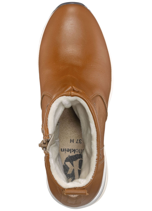 Komfortschuhe - Stiefelette aus weichem Nappaleder, in Größe 036 bis 042, in Farbe COGNAC Ansicht 3