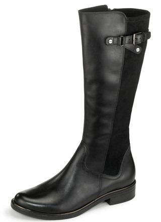 Caprice Stiefel aus edlem Nappaleder und elastischem Textilmaterial