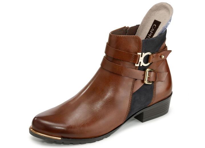 Komfortschuhe - Caprice, schicke Damen-Stiefeletten, Weite G, mit herausnehmbarer Decksohle, in Größe 3 1/2 bis 8, in Farbe SCHWARZ-GRAU Ansicht 5