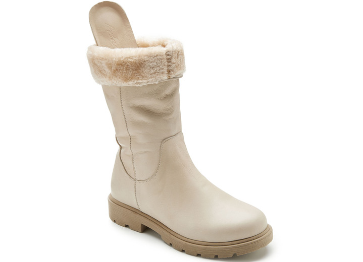 Stiefel & Stiefeletten - Andrea Conti Stiefel mit flauschigem, umschlagbaren Kragen, in Größe 036 bis 042, in Farbe BEIGE Ansicht 2