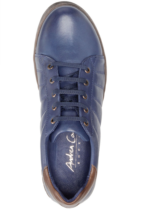 - Andrea Conti Schnür-Sneaker mit rückwärtigem Kontrast-Besatz, in Größe 036 bis 042, in Farbe MARINE Ansicht 3
