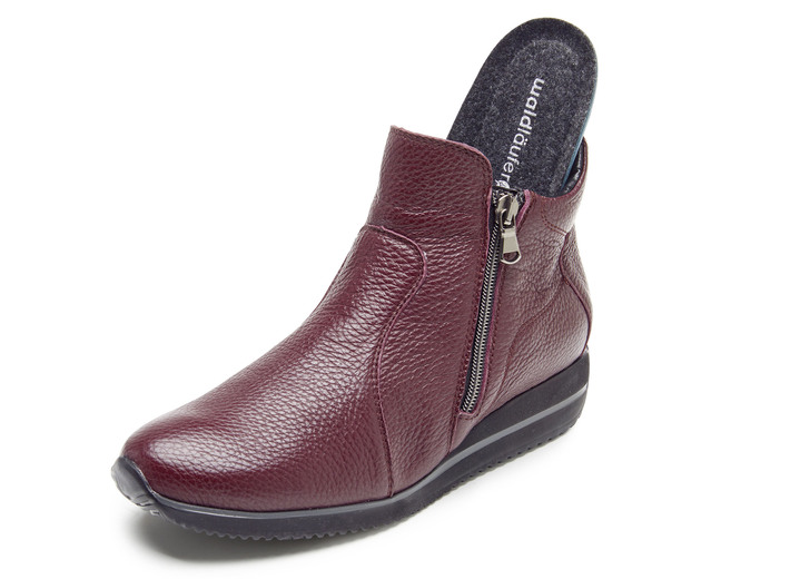 Komfortschuhe - Waldläufer, bequeme Damen-Stiefeletten, Weite H, aus Hirschleder, in Größe 3 1/2 bis 8, in Farbe MARINE Ansicht 6