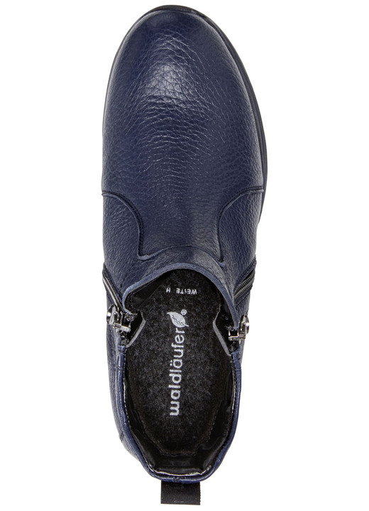 Komfortschuhe - Waldläufer, bequeme Damen-Stiefeletten, Weite H, aus Hirschleder, in Größe 3 1/2 bis 8, in Farbe MARINE Ansicht 3