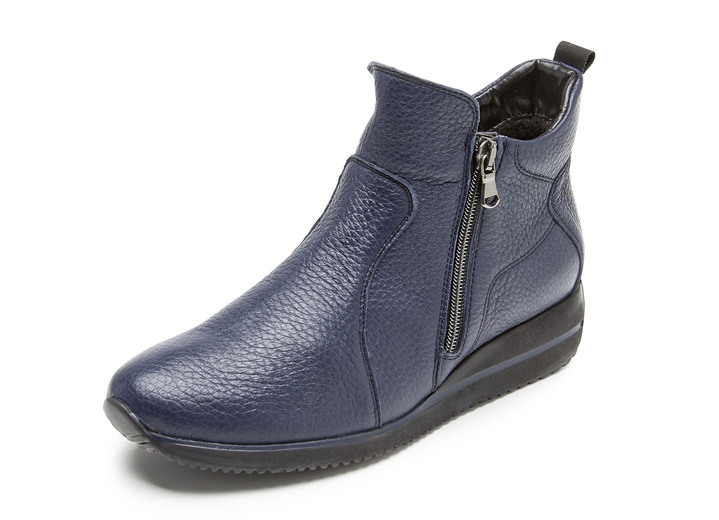 Komfortschuhe - Waldläufer, bequeme Damen-Stiefeletten, Weite H, aus Hirschleder Komfortschuhe - Waldläufer, bequeme Damen-Stiefeletten, Weite H, aus Hirschleder, in Größe 3 1/2 bis 8, in Farbe MARINE