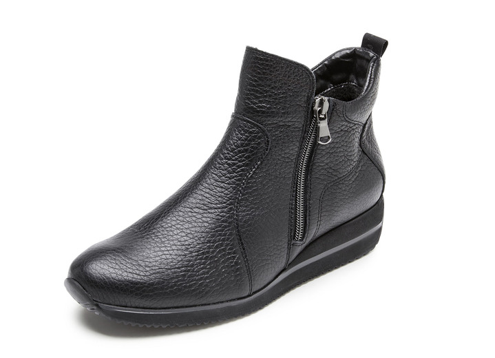 Komfortschuhe - Waldläufer, bequeme Damen-Stiefeletten, Weite H, aus Hirschleder Komfortschuhe - Waldläufer, bequeme Damen-Stiefeletten, Weite H, aus Hirschleder, in Größe 3 1/2 bis 8, in Farbe SCHWARZ