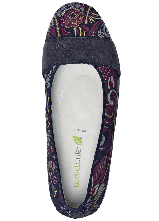 Komfortschuhe - Waldläufer, bequeme Damen-Pumps, Weite K, mit herausnehmbarem Fußbett, in Größe 3 1/2 bis 8, in Farbe SCHWARZ-BUNT Ansicht 4