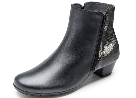ELENA EDEN Stiefelette aus Nappaleder und glänzend geprägtem Leder