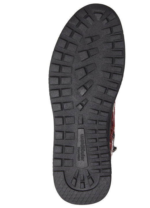 Komfortschuhe - Waldläufer Schnür-Stiefelette aus edlem, krokogeprägtem Lackleder, in Größe 4 1/2 bis 9, in Farbe ROT Ansicht 4
