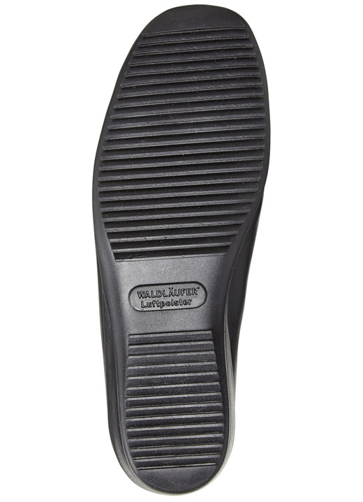 Komfortschuhe - Waldläufer, bequeme Damen-Slipper, Weite H, mit herausnehmbarem Fußbett, in Größe 3 1/2 bis 8, in Farbe MARINE-COGNAC Ansicht 8