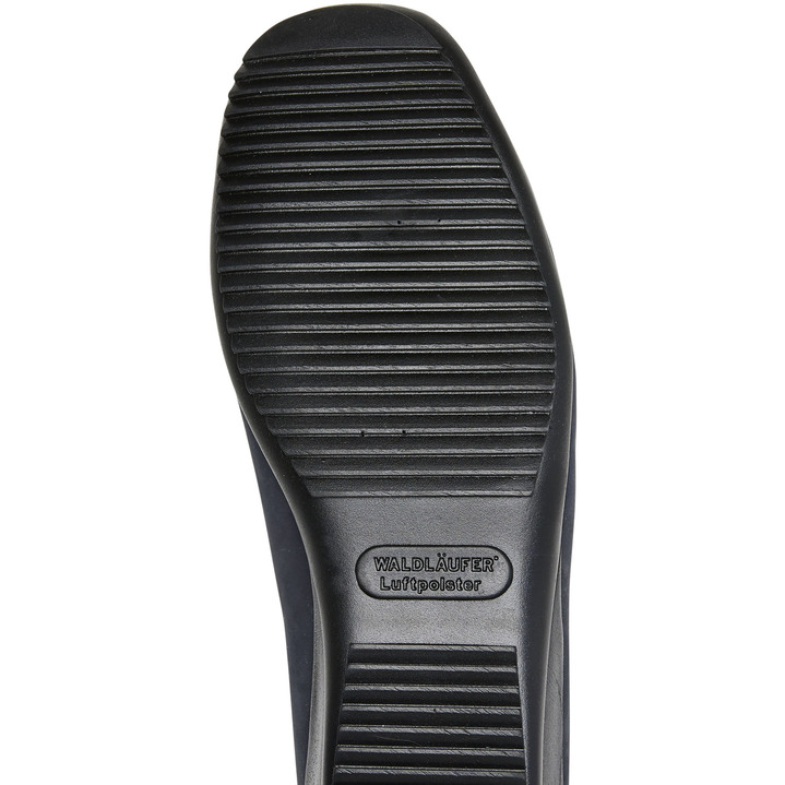 Komfortschuhe - Waldläufer, bequeme Damen-Slipper, Weite H, mit herausnehmbarem Fußbett, in Größe 3 1/2 bis 8, in Farbe MARINE-COGNAC Ansicht 4