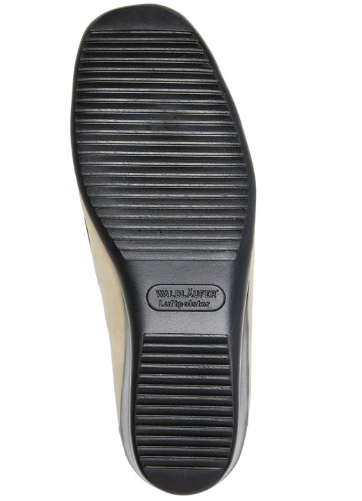 Komfortschuhe - Waldläufer, bequeme Damen-Slipper, Weite H, mit herausnehmbarem Fußbett, in Größe 3 1/2 bis 8, in Farbe MARINE-COGNAC Ansicht 16