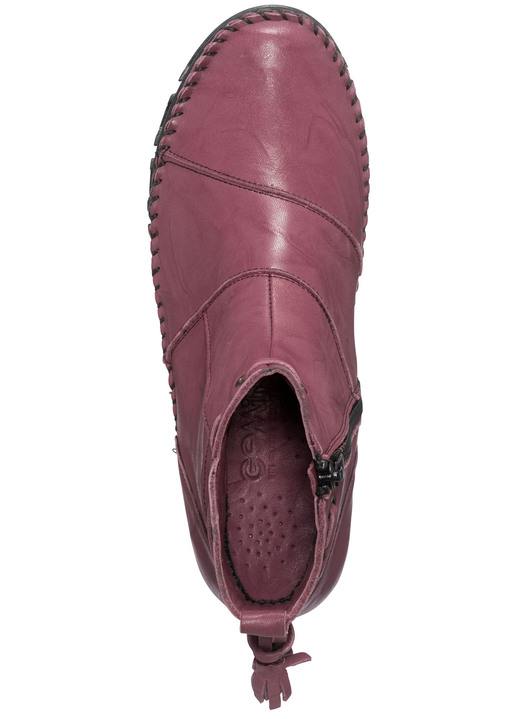 Komfortschuhe - Gemini Mokassin-Stiefelette aus Rind-Nappaleder mit Knitter-Struktur, in Größe 036 bis 042, in Farbe WEISS Ansicht 12