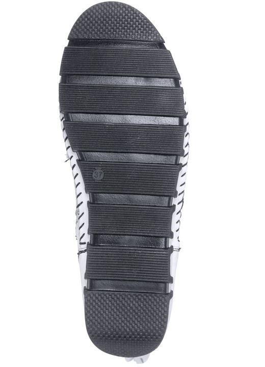 Komfortschuhe - Gemini Mokassin-Stiefelette aus Rind-Nappaleder mit Knitter-Struktur, in Größe 036 bis 042, in Farbe GELB Ansicht 13