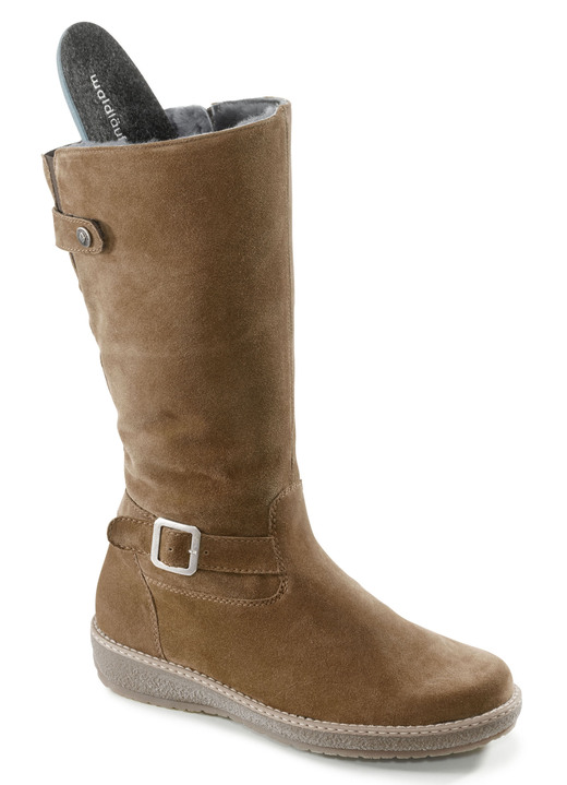 Komfortschuhe - Waldläufer, gefütterte Damen-Stiefel, Winterschuhe, Weite H, mit Lammfell, in Größe 4 1/2 bis 9, in Farbe SCHWARZ Ansicht 6