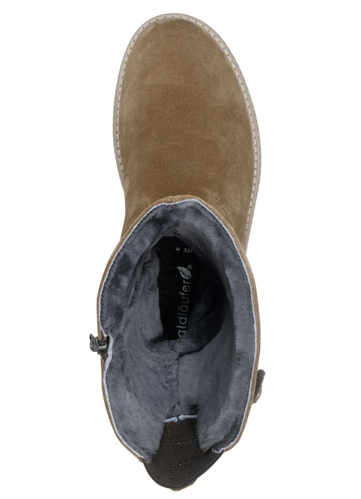 Komfortschuhe - Waldläufer, gefütterte Damen-Stiefel, Winterschuhe, Weite H, mit Lammfell, in Größe 4 1/2 bis 9, in Farbe SCHWARZ Ansicht 7