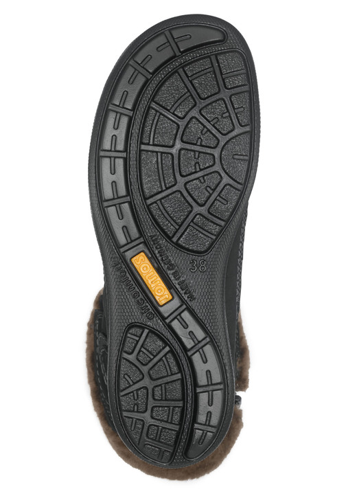 - Schnür-Booties mit echtem Lammfellfutter, in Größe 036 bis 042, in Farbe SCHWARZ Ansicht 3