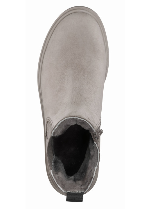 Komfortschuhe - Trendige Stiefelette mit kuscheligem Lammfellfutter, in Größe 036 bis 041, in Farbe BEIGE Ansicht 2