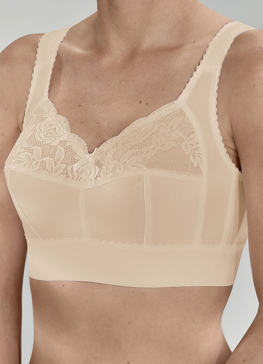 Soft-BH - BH mit extrabreitem Unterbrustband, in Größe 080 bis 120, in Cup C, in Farbe PUDER Ansicht 1