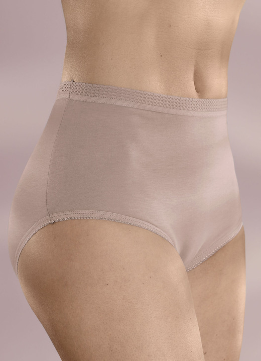 Slips - Fünferpack Slips mit elastischen Abschlüssen, in Größe 040 bis 060, in Farbe CAPPUCCINO Ansicht 1