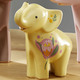 - Handgefertigte Goebel Porzellan-Elefanten, in Farbe GELB, in Ausführung Jotto – Farbe GELB – Ansicht 1