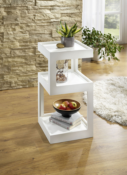 Kleinmöbel - Moderner Beistelltisch, in Farbe EICHE, in Ausführung Beistelltisch B37xH75xT37 cm Ansicht 2