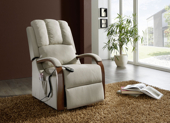 - Relax-Sessel mit 2 Motoren und Aufstehhilfe, in Farbe CREME Ansicht 1