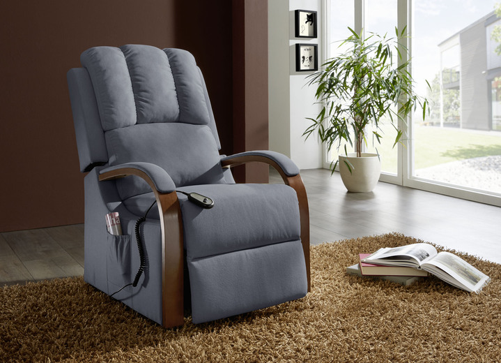 TV- & Relaxsessel - Relax-Sessel mit 2 Motoren und Aufstehhilfe, in Farbe HELLGRAU Ansicht 1
