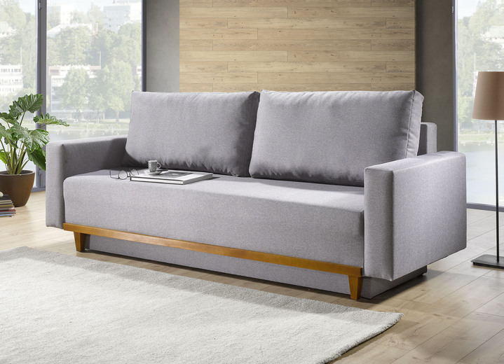 Schlafsofas - Schlafsofa mit komfortabler Bonnellfederung, in Farbe GRAU Ansicht 1