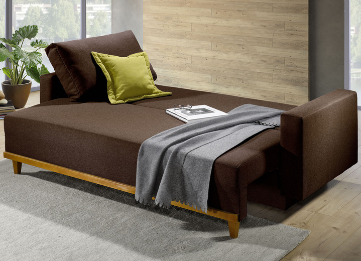 Schlafsofas - Schlafsofa mit komfortabler Bonnellfederung, in Farbe BRAUN Ansicht 1