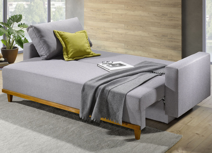 Schlafsofas - Schlafsofa mit komfortabler Bonnellfederung Ansicht 2 Schlafsofas - Schlafsofa mit komfortabler Bonnellfederung, in Farbe GRAU Ansicht 2