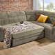 Funktions-Polstermöbel - Frei im Raum aufstellbare Polsterecke mit Bettfunktion – Farbe BEIGE – Ansicht 4 Funktions-Polstermöbel - Frei im Raum aufstellbare Polsterecke mit Bettfunktion, in Farbe GRÜN – Farbe BEIGE – Ansicht 4