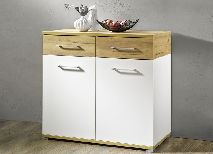 Sideboards & Kommoden - Kommode mit Softclose und Selbsteinzug, in Farbe WEISS-EICHE